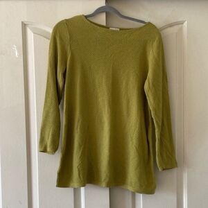J. Jill Olive Textured Knit Top. Size M